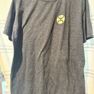 Hooey Dark Gray Tee with Yellow Logo